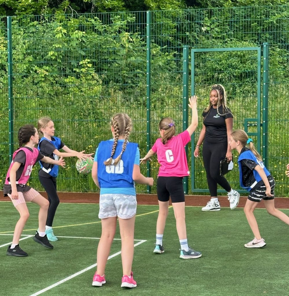 Year 3 and 4 netballers match goal score